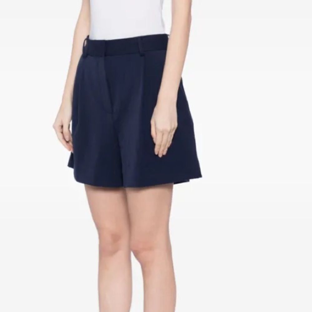 STAUD Dark Blue Women's Bermudas Heather Shorts Size 12